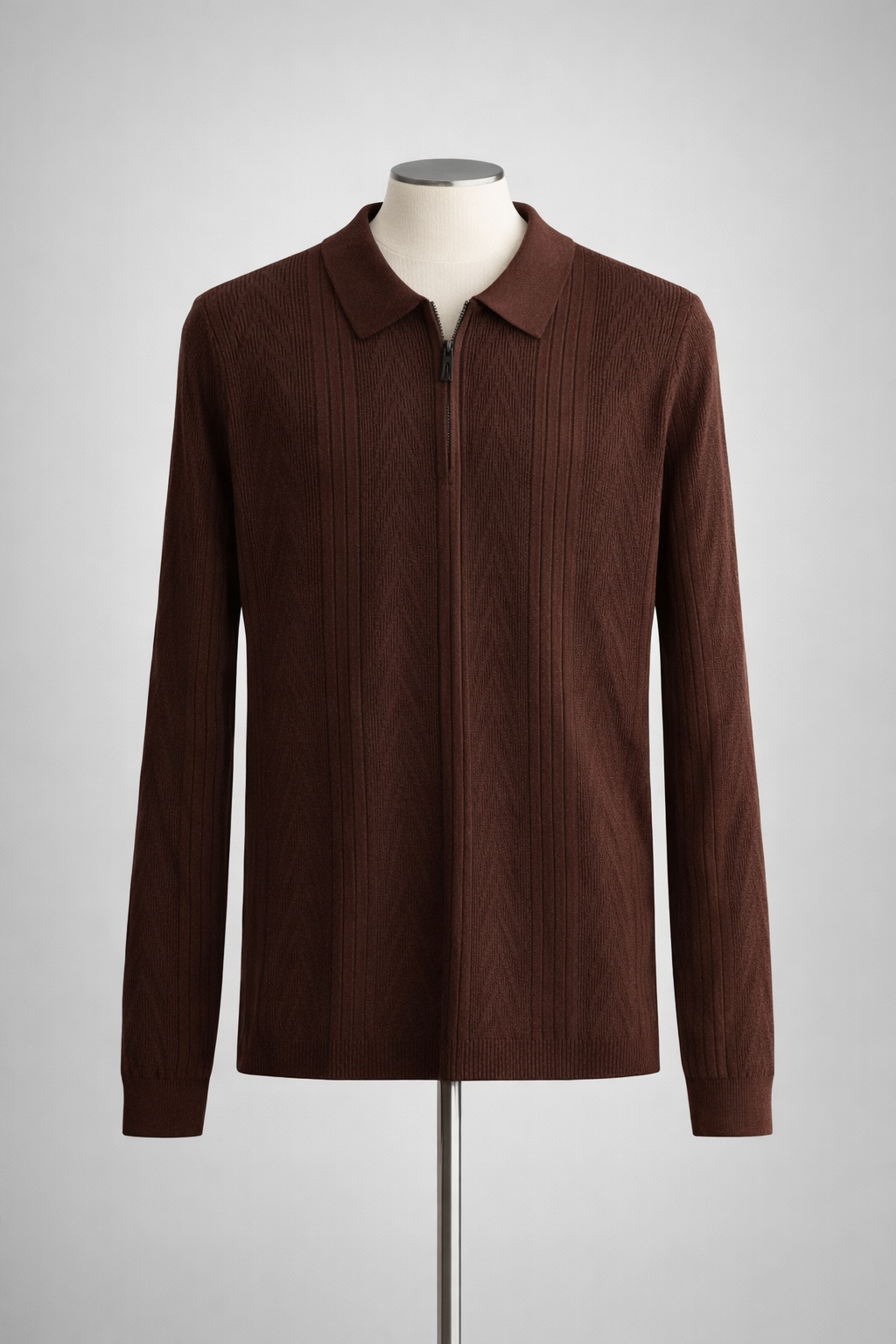 Jacquard Summer texture Knit Polo