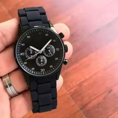 **Twin Pack Rubber Strap Quartz Watches for Men & Boys – Casual Stylish Wristwatch, Multiple Colors**