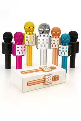 Kids Wireless Karaoke Microphone – Bluetooth Singing Mic & Portable Karaoke Speaker | Handheld Microphone Toy for Boys & Girls | Birthday Party Gift – Blue