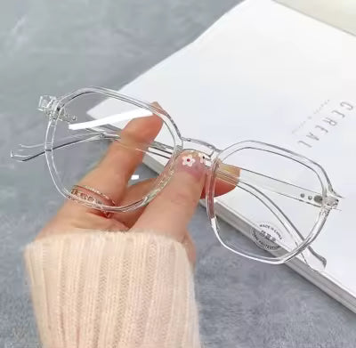 Transparent Lightweight Anti-Glare UV Protection Glasses for Men, Women, Boys & Girls – Stylish Clear Frame Eyewear