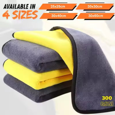 **Microfiber Cleaning Cloth Towels – Thick Double-Sided Coral Velvet, Highly Absorbent & Scratch-Free, Reusable Multipurpose Towels for Car, Bike, Kitchen & Home**