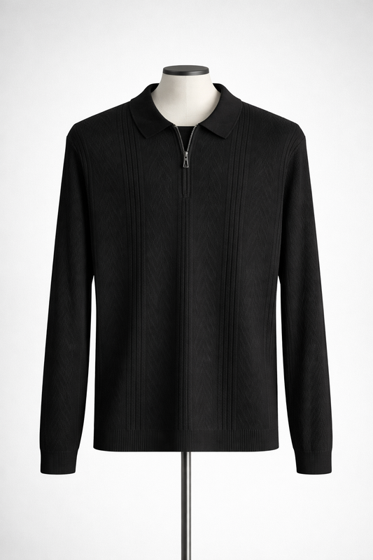 Jacquard Summer texture Knit Polo