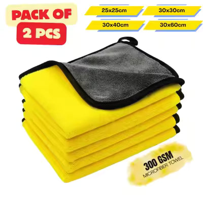 **Microfiber Cleaning Cloth Towels – Thick Double-Sided Coral Velvet, Highly Absorbent & Scratch-Free, Reusable Multipurpose Towels for Car, Bike, Kitchen & Home**