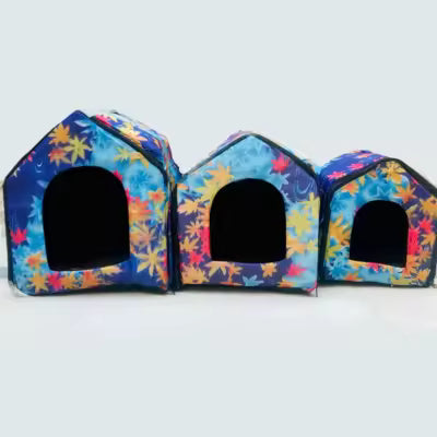 **Cat House Bed – Removable & Washable Pet House with Zipper, Cozy Indoor Shelter for Cats, Available in Small, Medium & Large**