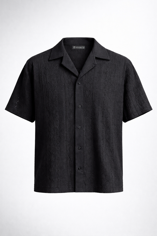 Knit Button-Up Shirt