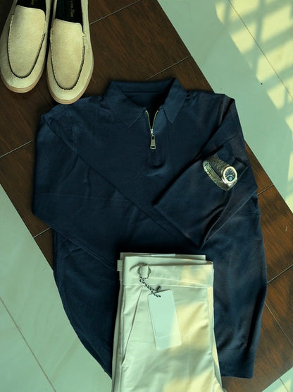 Jacquard Summer Knit Polo