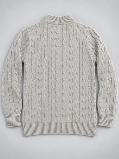 Knitted Quarter Zip Sweater