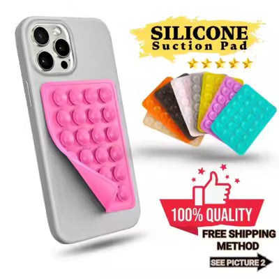 # Silicone Suction Cup Phone Holder – 24-Cup Sticky Phone Mount | Anti-Slip Self-Adhesive Mobile Holder for Shower, Mirror & Bathroom