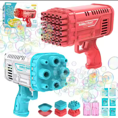 Petrella Bubble Gun for Kids – 36-Hole Bubble Blaster Machine, Fun Bubble Blower Toy for Boys & Girls, Perfect Party & Outdoor Gift