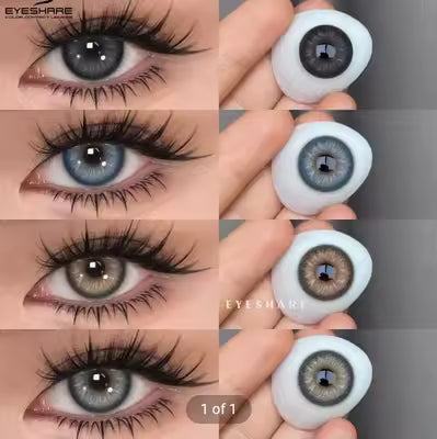 **Natural Gray Fashion Contact Lenses – Stylish Eye Color Lenses, Soft Natural-Looking Gray Shade**