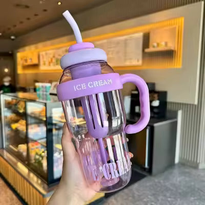 1300ML Large Capacity Water Bottle with Straw – Leakproof Plastic Sports & Gym Bottle | Portable Tumbler for Travel, Fitness, Kids & Everyday Use