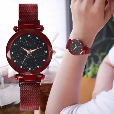 Women’s Fashion Magnetic Buckle Luxury Watch for Girls – Stylish Multicolor Bracelet Wristwatch