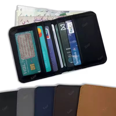 # Slim Smart Wallet for Men – 7-Compartment PU Leather Card Holder | Minimalist & Compact Everyday Wallet