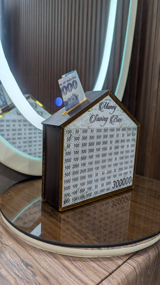 **Umrah Saving Box – Wooden Islamic Money Saving Box |